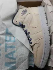 Air Jordan 1 Mid SE Sanddrift Sail White Sneakers Womens Size 11/9.5M DM9126-104