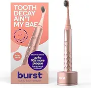Burst Original Sonic Electric Toothbrush for Adults (Rose Gold) | Soft Bristle Clean Deep, Stain & Plaque Removal | 3 Modes: Teeth Whitening, Sensitive & Massage