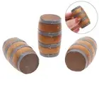 1:12 miniture Dollhouse Mini Wooden Red Wine Barrel Beer Cask Beer Keg Decor _we