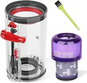 [VIEWALL] Dust Bin Replacement for Dyson V11 V15 V15S Detect Vacuum Cleaner Canister, Vacuum Bin Replacement for Part 970050-01 and Part 965443-01 (V11 Dust Bin + Filter)