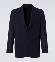 [Rubinacci] Rubinacci Wool grisaille blazer AU 87 blue
