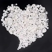 (White) - Swpeet 550 Pieces Assorted Sizes Resin Buttons 2 and 4 Holes Round Craft Buttons for Sewing DIY Crafts Children's Manual Button Painting (White)