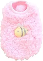 Furbabycare Autumn Winter Fashion Luxury Puppy Dog Princess Outwear Vest Clothes for Small Dogs Girl, Cat Apparel, for Teddy, Chihuahua, Shih Tzu, Yorkshire Terriers Light Pink 3XS