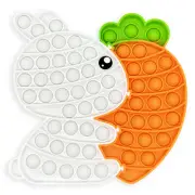 Bunny Carrot Bubble Popper Sensory Fidget Toys, Quick Push Puzzle Block Board Ga