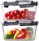 4 Pieces 63Oz/8Cup Large Glass Food Storage Containers with Lids, Meal Prep Cont