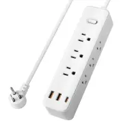6FT Power Strip Surge Protector 12-in-1 Power Bar with Multiple Outlets 9 Out...