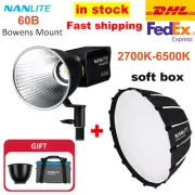 NANLITE 60B Bi-Color COB LED Video Photography Light Bowens Mount + 60cm Softbox