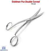 Surgical Goldman Fox Scissor Iris Micro Suture Cutting Double Curved Shears Tool