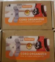 2- 2PC Cord Organizer Holder for Kitchen Appliances Wire Hider Cable Wrap Winder