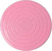 NUZAMAS Cake Turn Table Pink Cookie Decorating Turntable Mini Rotating Cake Decorating Stand 360 Degree Revolving Cake Base for Family Kitchens DIY Cakes