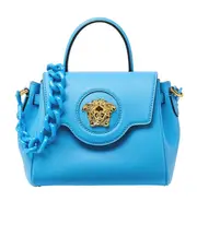 Versace La Medusa Logo Plaque Small Top Handle Bag One size blue