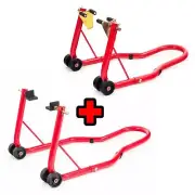 Warrior Front And Rear Motorcycle / Bike Paddock Stand / Stands Combo / Pair