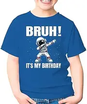 [Generic] Funny Dabbing Astronaut Birthday Bruh It's My Birthday Kids Shirt Girl Boy