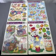 Vintage Color Clings Easter Static Cling Window Decoration Reusable