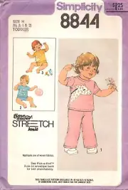 Simplicity Pattern 8844 ~ Toddler's top and pants ~ 6 mos. ~ 2T