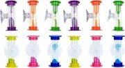 Zerodeko 2sets Shower Hourglass Sand Timer Boys and Girls Suction Cup for Bathroom Brushing Games 6pcs*2 Random