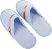 Beaupretty 1pair Spa Slippers for Guests Washable Non- Closed Toe Design Reusable Comfortable House Slippers for Men and Women for Hotels Travel and Home Use