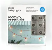Room Essentials Clear Globe String Lights 25 Bulbs