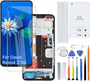 H&LYCYJ Display Screen for Oppo Reno4 Z 5G CPH2065 LCD Screen Replacement Assembly Kit with Frame (Without Fingerprints)