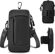 Phone Holder for Running Armband Cell Phone Purse Crossbody for Women Men Kids, iPhone 16 16e 15 14 13 12 11 Pro Max Xs Xr X 8 Plus SE Mini Galaxy Ultra Edge S25 S24 S23 Note 20 Bag Arm Band