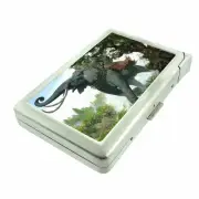 Elephant Art D26 Cigarette Case with Built in Lighter Metal Wallet