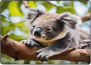 [vacsAX] Soft Flannel Area Rug | 80x58 in | Non-Slip & Washable | Ideal for Living Room, Bedroom, Office A Little Koala