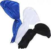 [BESTYASH] Pirate Hat Women's Bandana Turban Headwrap Long Tail Men's Wave Cap Stylish Headwear Set