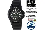 VQ84J005 Citizen Made Q&Q Swimming Men's Watch 100-Metres Water Resistant Diver Style