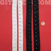 1" White/Black Cotton Hook and Eye Loop Tape # 04