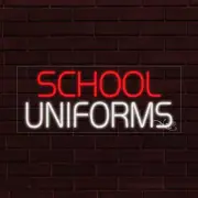 NEW "SCHOOL UNIFORMS" 30x12X1 INCH LED FLEX WINDOW/WALL INDOOR SIGN 30289