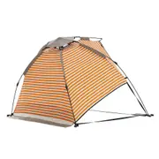 Life! Airlie 240x120cm Beach/Outdoor UV Sun Canopy Tent Shelter GRY/ORAG Stripe