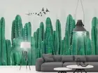 3D Watercolor Cactus Wallpaper Wall Mural Removable Self-adhesive 308