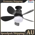 30W Ceiling Fan Light 3 Speeds LED Bulb Ceiling Fan (Black Large Remote) AU