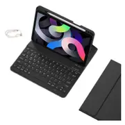 Nevenka 7 Color Backlit Keyboard Case with Pencil Holder for iPad Air 4/Air 5/Pro 11-Black