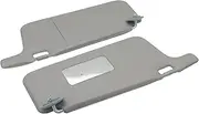 Forwinparts Pair of Gray Sun Visor for 1996-2001 Honda Civic Left & Right Interior Sun Visor Assy with Mirror