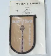 VINTAGE SYDNEY TOWER CENTREPOINT EMBROIDERED SOUVENIR PATCH WOVEN CLOTH BADGE