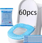 Yisituo 60 Pack Disposable Toilet Seat Covers, Anti-Slip Waterproof Liners for Kids & Adults, Individually Wrapped Travel Essentials for Public Restrooms