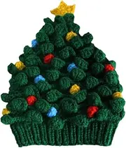 Tadill Christmas Hat Knitted Santa Hat Lightweight Crochet Knit Cap, Adult