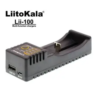 ️liitokala Lii-100 18650 可充4.35V/3.2V/1.2V電池 智慧多功能充電器