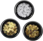 Healeved 1set Christmas Nail Sequins Ultra Thin Snowflake Charms for Festive Nail Art Manicure Accessories for Salon Home Use Colors Included 3boxes