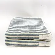 Rachel Zoe 2Pcs Bath Towels 30" x 56" Luxuriously Tan & Blue 100% Cotton New