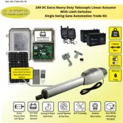 Linear Actuator Driveway Gate Motor Kit Solar with Solar Panel & Batteries