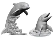 Deep Cuts Unpainted Miniatures: Dolphins - WizKids
