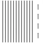 VEVOR Staircase Metal Balusters, 44'' x 0.5'' Square Aluminum Alloy Decorative Banister Spindles, 11 Pack Deck Baluster with Screws, Classic Hollow St