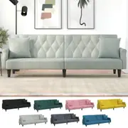 Sofa Bed Chaise Lounge Sofa Futon Folding Couch Bed with Armrest Velvet vidaXL