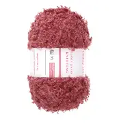 Fur Yarn Polyester Yarn Fluffy Chunky Yarn Red for Crocheting,50m