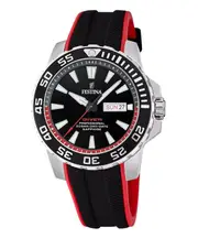 Festina The Originals Quartz F20662-3 200M Diver Mens Watch Rubber Strap Black Dial Day/Date Display