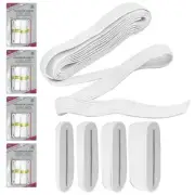 16 Polyester Elastic Bands Assorted Size White Sewing Stretchy Waistband Knitted