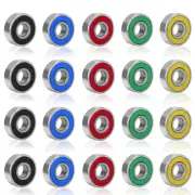 GAIVEK 20 Pcs 608RS Skateboard Bearings,Roller Skate Wheels Scooter ABEC-9 Ru...