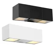 Solano Outdoor LED Wall Light 2Lt 10w Black, White